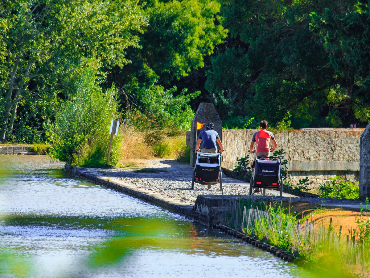 canal du midi à vélo Paraza
