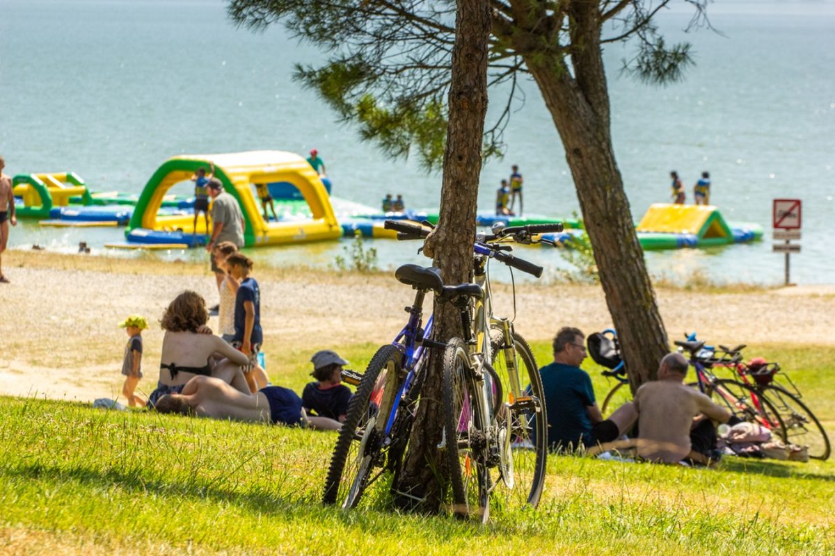 Lac Jouarres baignade Homps Vélo canal du Midi Aude