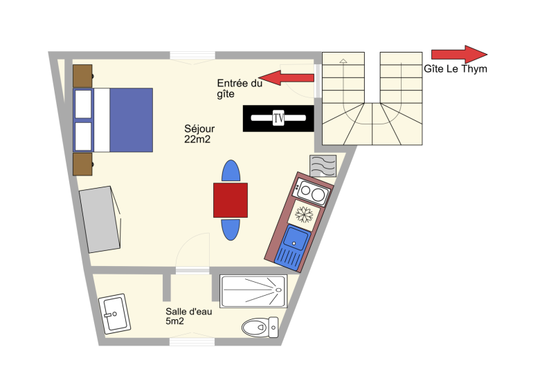 GITE DU FRIGOULA – APPT 4 – LE ROMARIN