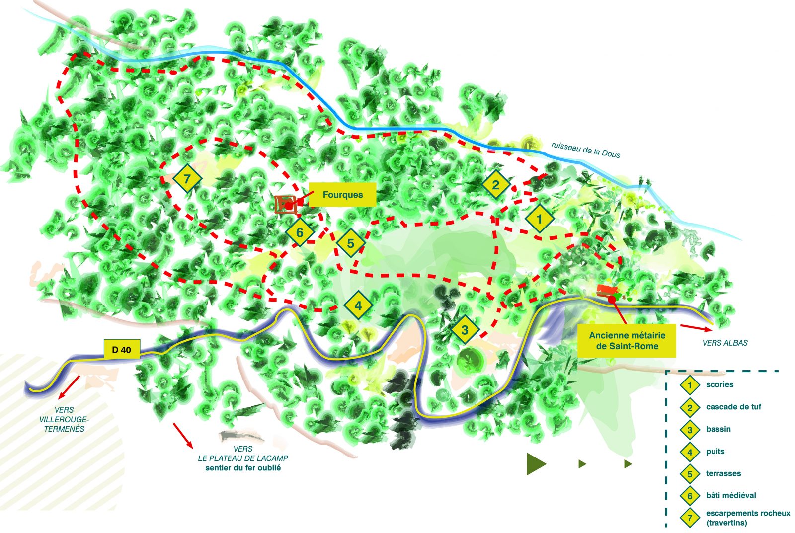 LE SENTIER DE FOURQUES ET SAINT ROME